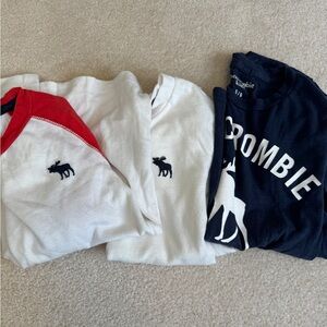 Abercrombie & Fitch Kids White and Navy Shirts, Set of 3
